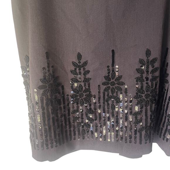 Kelly and Diane Women's Size 10 Grey Career Sequin Swifty Flapper Mini Skirt - Picture 2 of 9
